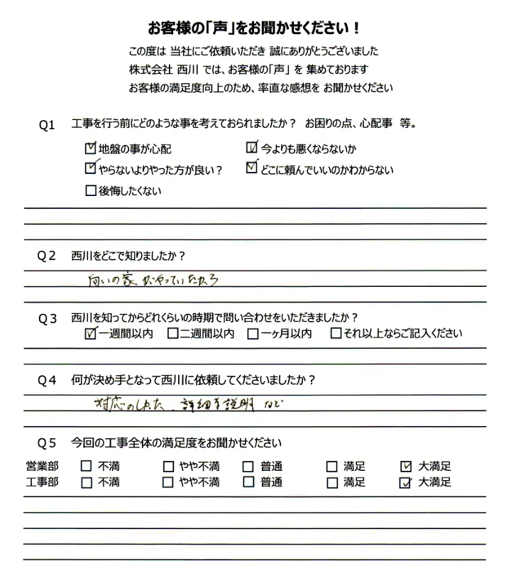 お客様アンケート画像